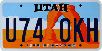 UT license plate U740KH