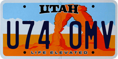 UT license plate U740MV