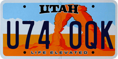 UT license plate U740QK
