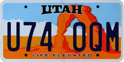 UT license plate U740QM