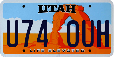 UT license plate U740UH