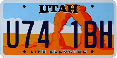 UT license plate U741BH
