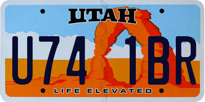 UT license plate U741BR