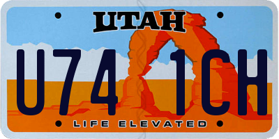 UT license plate U741CH