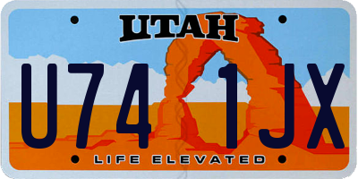 UT license plate U741JX