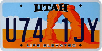 UT license plate U741JY