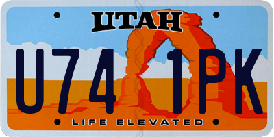 UT license plate U741PK