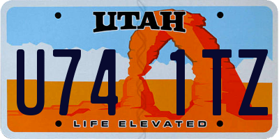 UT license plate U741TZ