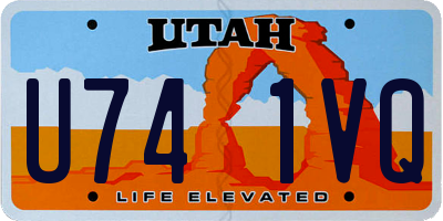 UT license plate U741VQ