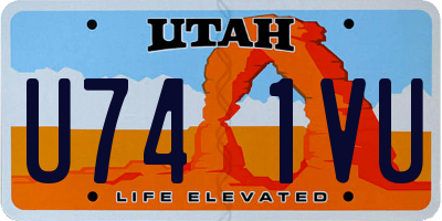 UT license plate U741VU