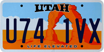 UT license plate U741VX