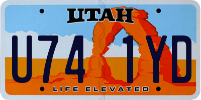 UT license plate U741YD