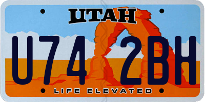 UT license plate U742BH