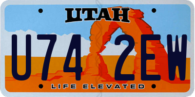 UT license plate U742EW