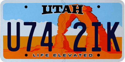 UT license plate U742IK
