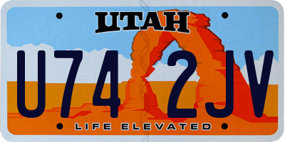 UT license plate U742JV