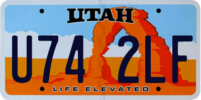 UT license plate U742LF