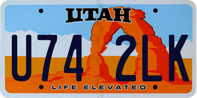 UT license plate U742LK