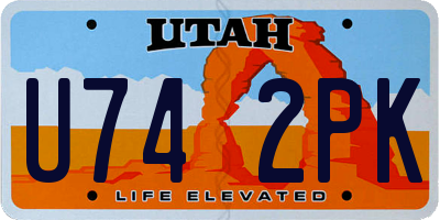 UT license plate U742PK