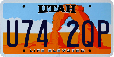 UT license plate U742QP