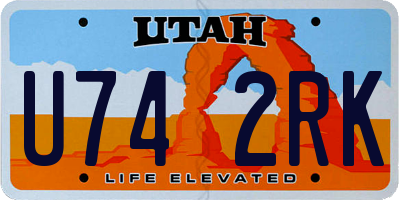 UT license plate U742RK