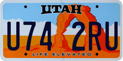 UT license plate U742RU