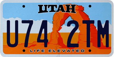 UT license plate U742TM