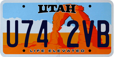 UT license plate U742VB