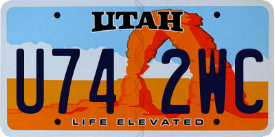 UT license plate U742WC