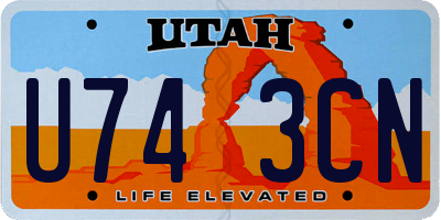 UT license plate U743CN