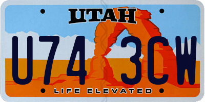 UT license plate U743CW