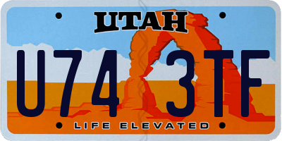 UT license plate U743TF