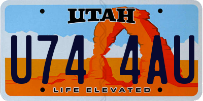 UT license plate U744AU