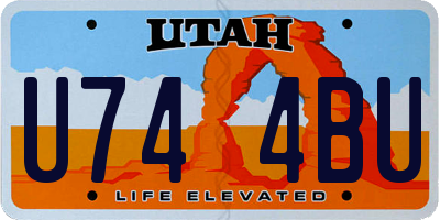 UT license plate U744BU