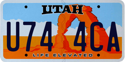 UT license plate U744CA