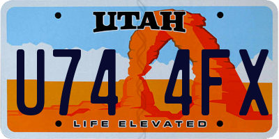 UT license plate U744FX