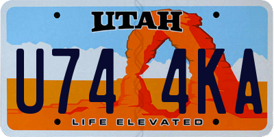 UT license plate U744KA