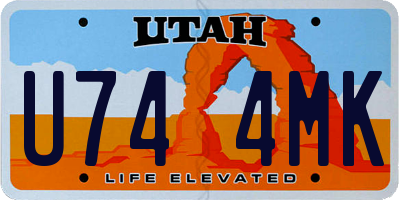 UT license plate U744MK