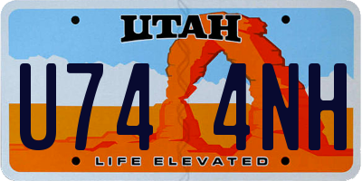 UT license plate U744NH
