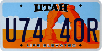 UT license plate U744OR