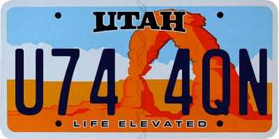 UT license plate U744QN