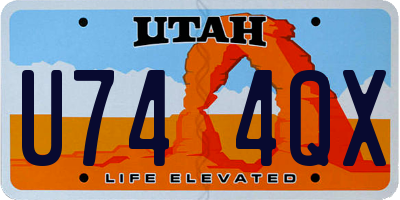 UT license plate U744QX
