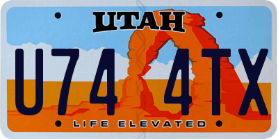 UT license plate U744TX