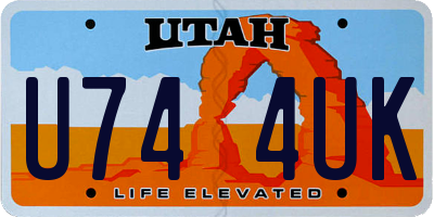 UT license plate U744UK