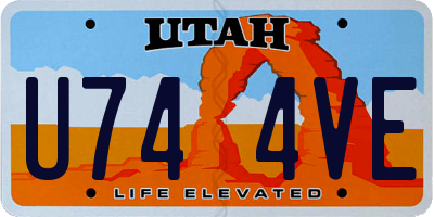 UT license plate U744VE