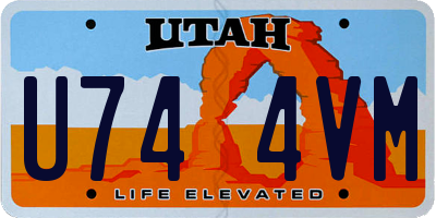 UT license plate U744VM
