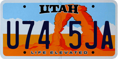 UT license plate U745JA