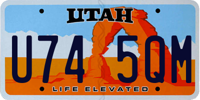 UT license plate U745QM