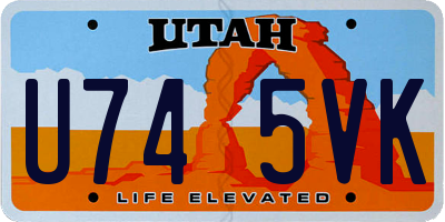 UT license plate U745VK