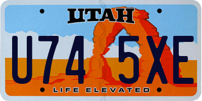 UT license plate U745XE